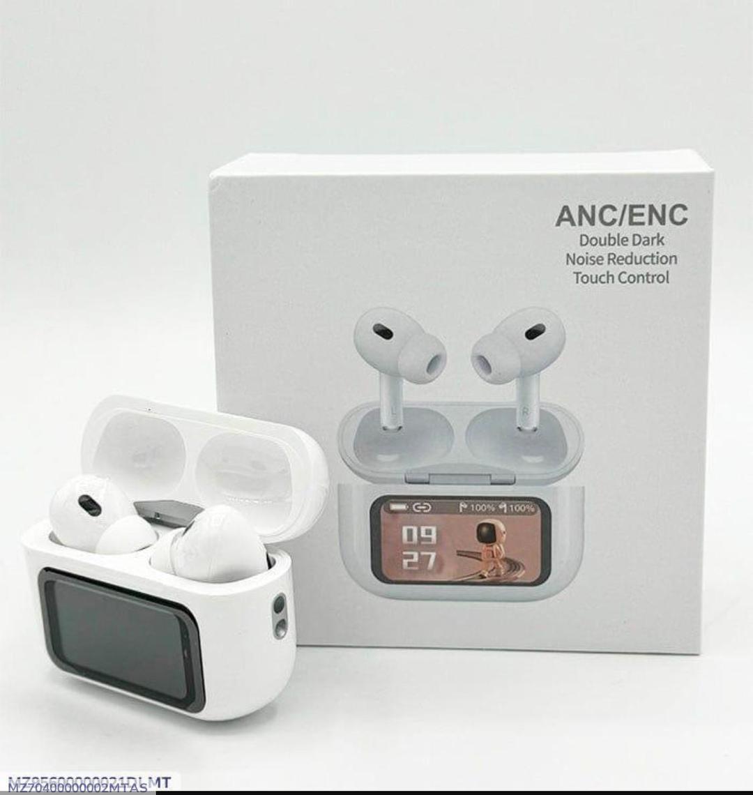 A9 Pro Smart Display Earbuds – ANC Noise Cancellation | HD Sound | Touch Screen