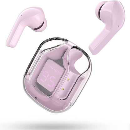 Air 31 Wireless Earbuds – Transparent Design with LED Digital Display (Random Color)