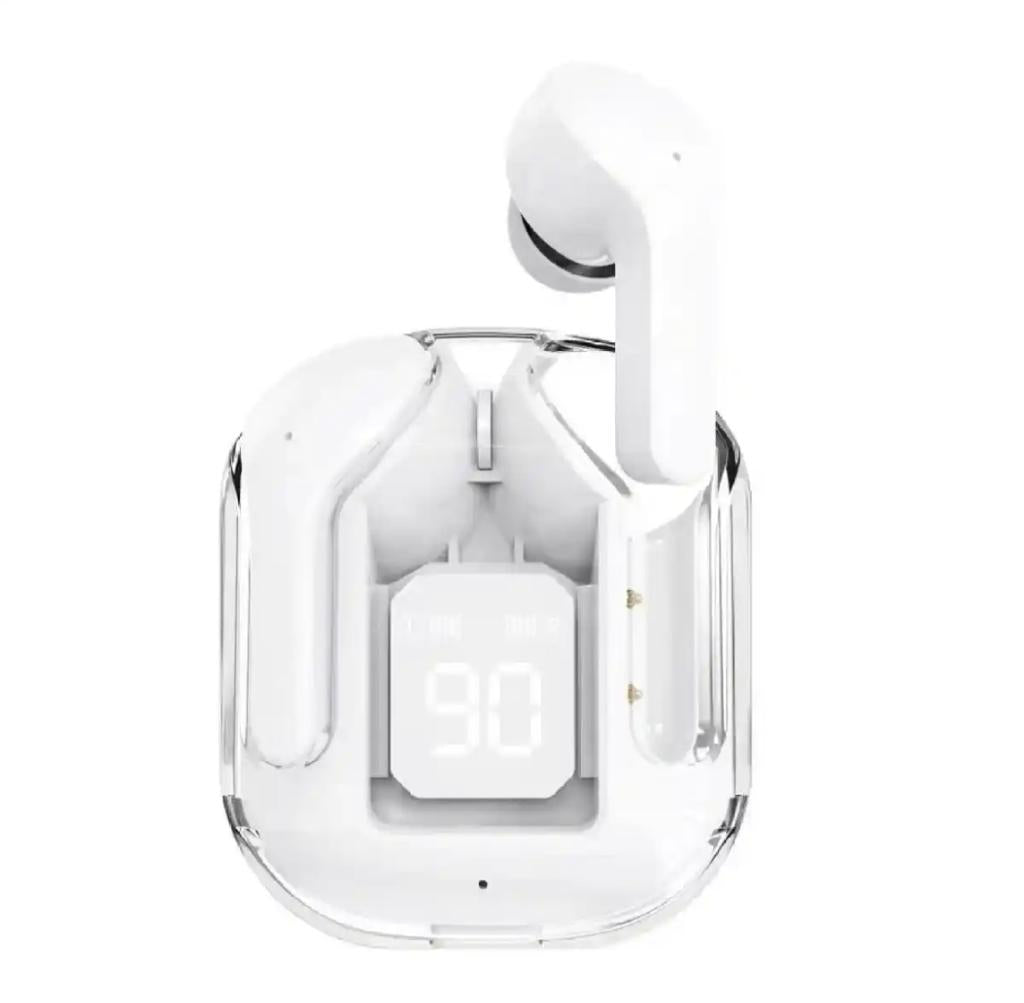 Air 31 Wireless Earbuds – Transparent Design with LED Digital Display (Random Color)