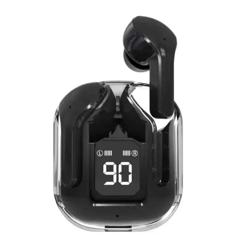 Air 31 Wireless Earbuds – Transparent Design with LED Digital Display (Random Color)