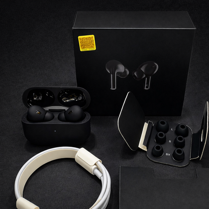 Pro 2 Wireless Earbuds (Black) – Premium Sound | Complete Box Pack & All Accessories Included