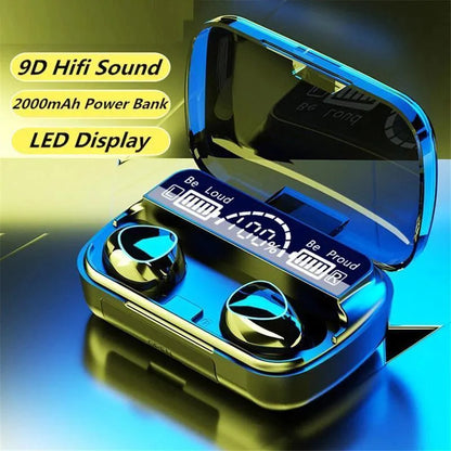 **Premium 9D HiFi Wireless Earbuds with Smart LED Display & Powerful 2000mAh Charging Case – Superior Sound, Long Battery Life & On-the-Go Charging**