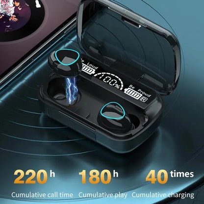 **Premium 9D HiFi Wireless Earbuds with Smart LED Display & Powerful 2000mAh Charging Case – Superior Sound, Long Battery Life & On-the-Go Charging**
