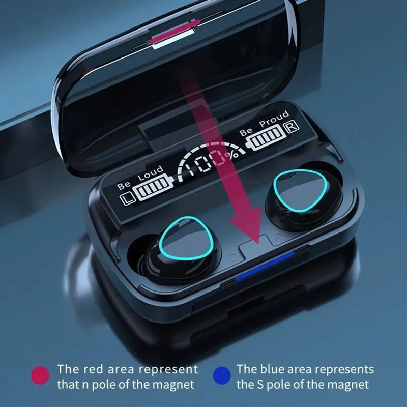 **Premium 9D HiFi Wireless Earbuds with Smart LED Display & Powerful 2000mAh Charging Case – Superior Sound, Long Battery Life & On-the-Go Charging**